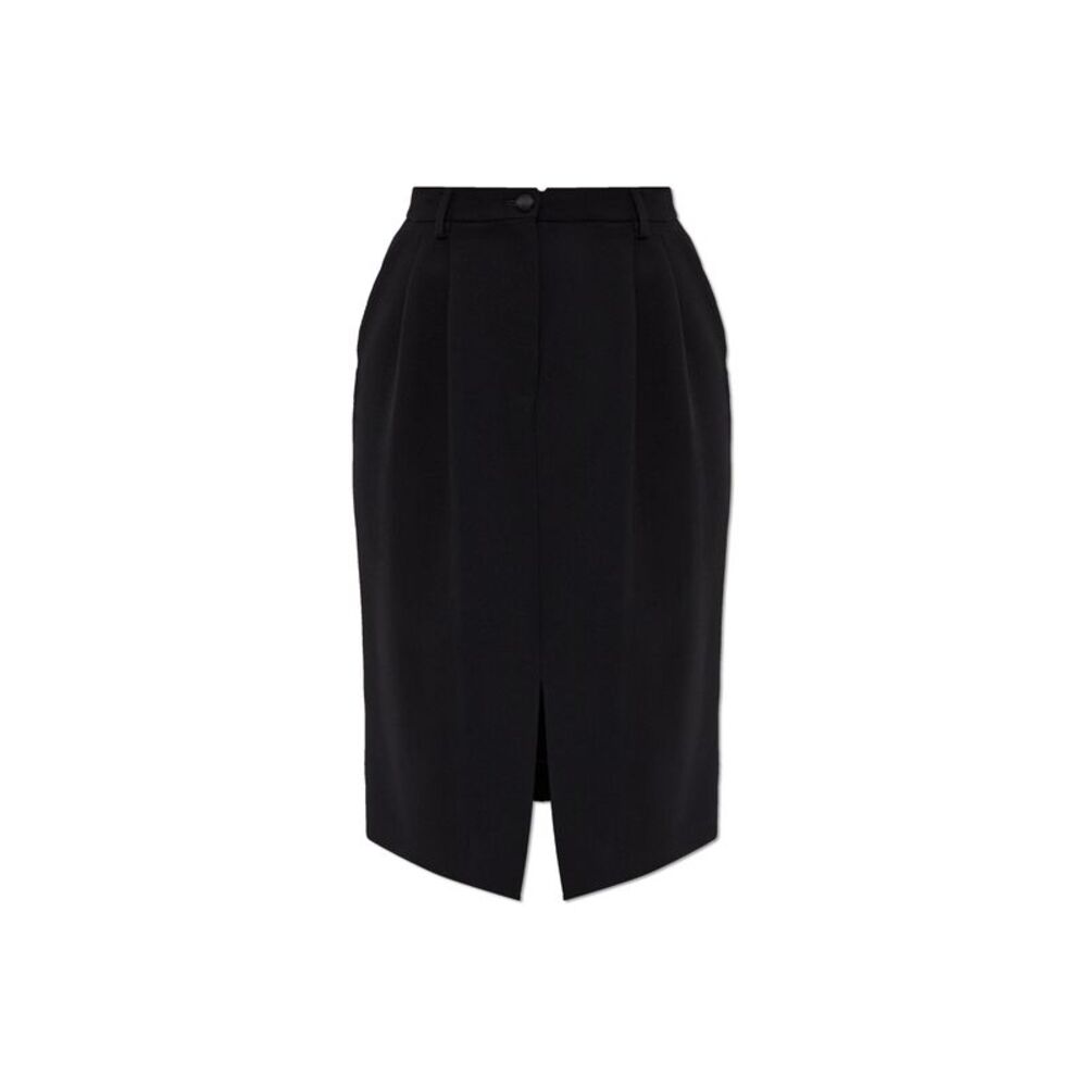 Wool skirt with front slit
